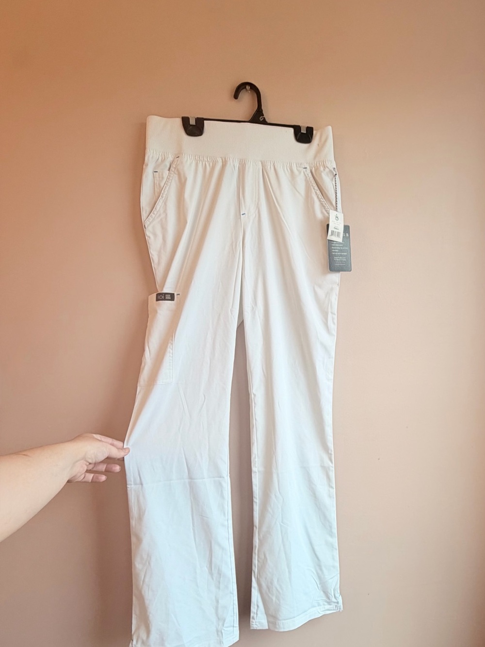 Koi Basics Women’s White Scrub Pants Size XS Tall